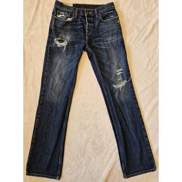 Hollister California Mens W31xL34 Distressed Straight The Boot Jeans - Picture 1 of 15